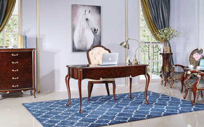 杭州塔琳家具有限公司

拉菲红描金—欧式实木雕花书桌+桌椅套装